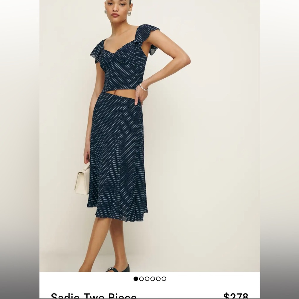 Reformation Sadie Two Piece Blue - Size 0